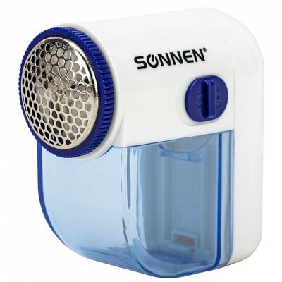 Машинка для удаления катышков миниклинер SONNEN FS-8808, белый/синий