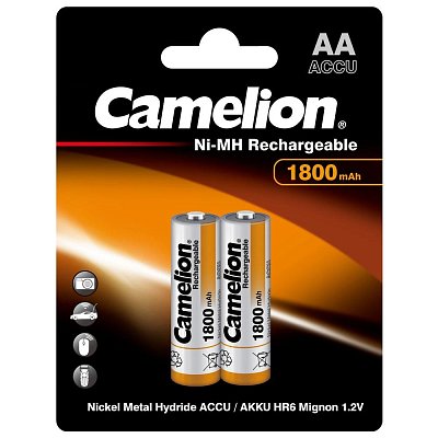 Аккумулятор Camelion AA-1800mAh 2шт/бл(NH-AA1800BP2.1.2В) (3001)