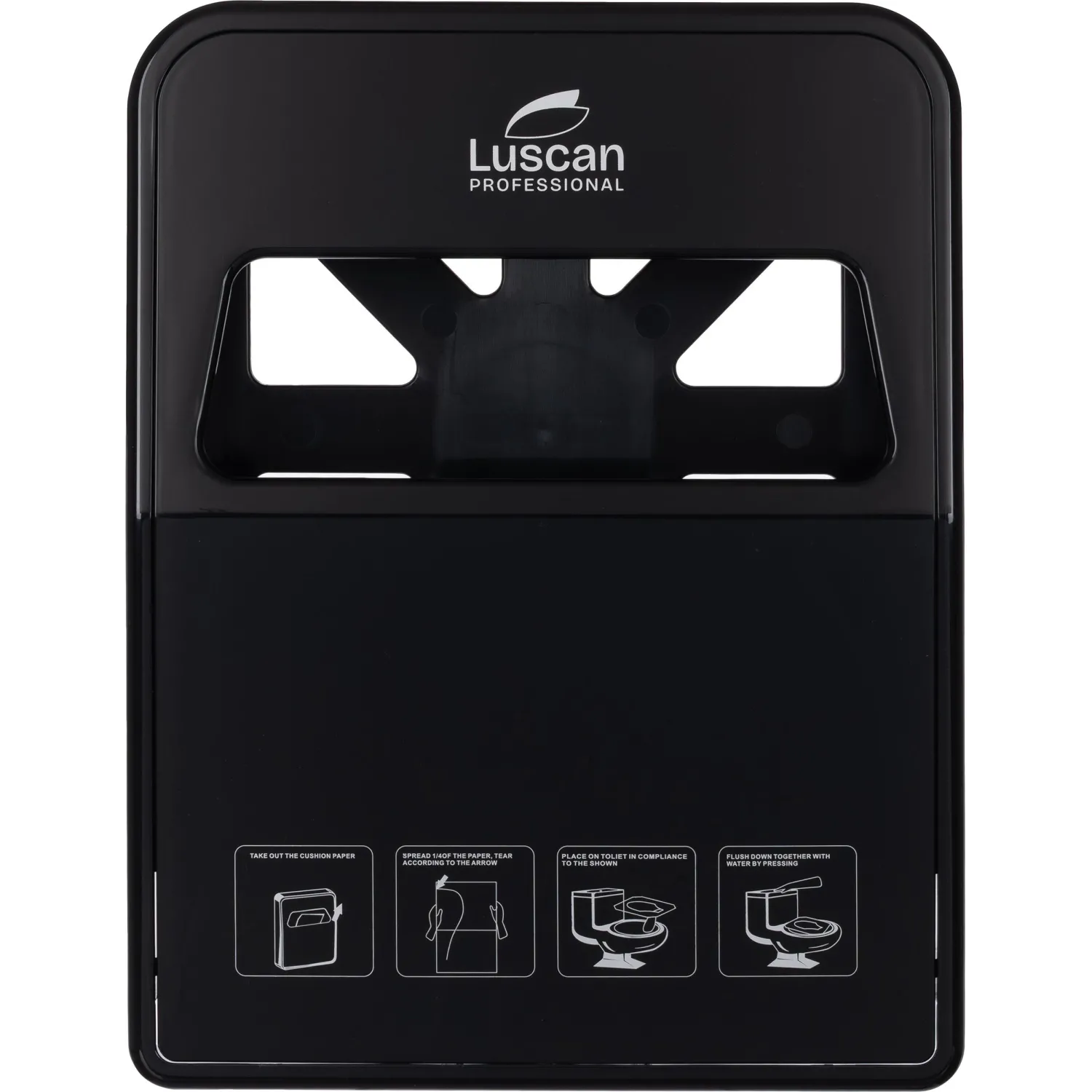 Диспенсер для покрытий на унитаз Luscan Professional Etalon V4 пластик чёрный