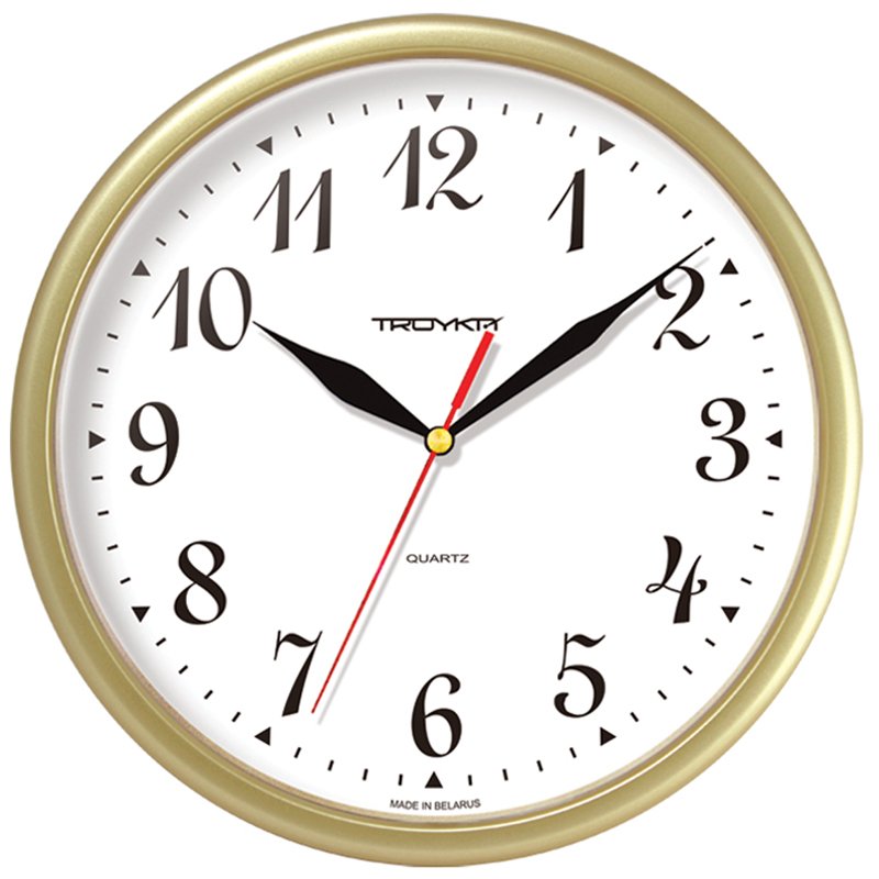 Часы настенные Troyka 91971913 золотистые