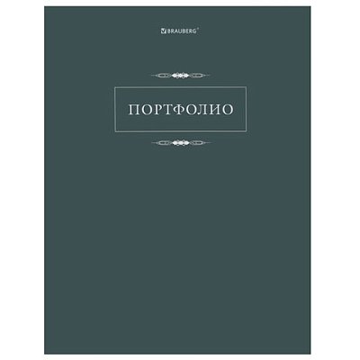 Папка-портфолио универсальная, 4 кольца, 20 файлов, 7БЦ матовая, BRAUBERG «Classic»