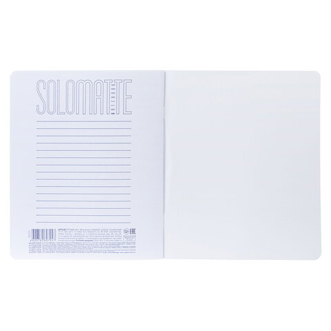 Тетрадь А5 48 л., HATBER, скоба, клетка, Soft-touch ламинация, SoloMatte «Шоколадный мусс», 092730