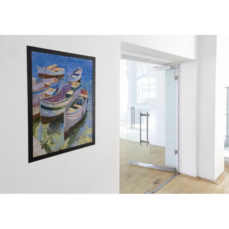 Информационный стенд настенный Durable Duraframe Poster 50×70 см пластиковый серебристый (магнитная рамка)