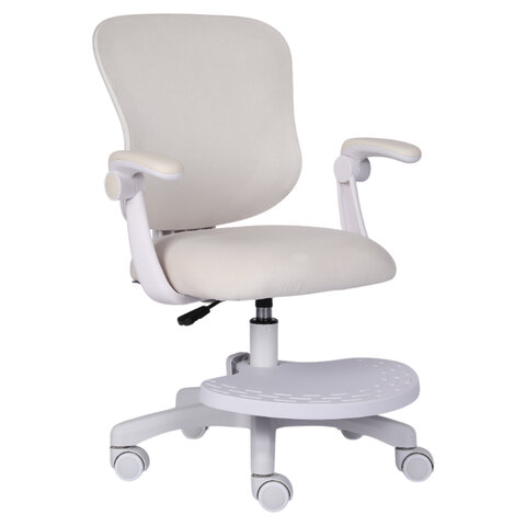 превью Кресло детское с подставкой для ног BRABIX «Sky MG-206», велюр, бежевое