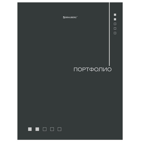 превью Папка-портфолио универсальная, 4 кольца, 20 файлов, 7БЦ матовая, BRAUBERG «Minimalism»