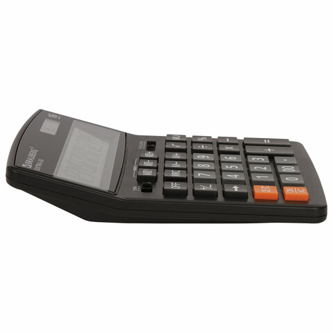Калькулятор настольный BRAUBERG EXTRA-16-BK (206×155 мм), 16 разрядов, двойное питание, ЧЕРНЫЙ