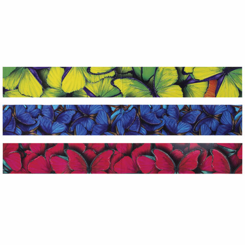 Закладки для книг с магнитом «КРАСКИ ЛЕТА», набор 6 шт., блестки, 25×196 мм, ЮНЛАНДИЯ, 111643