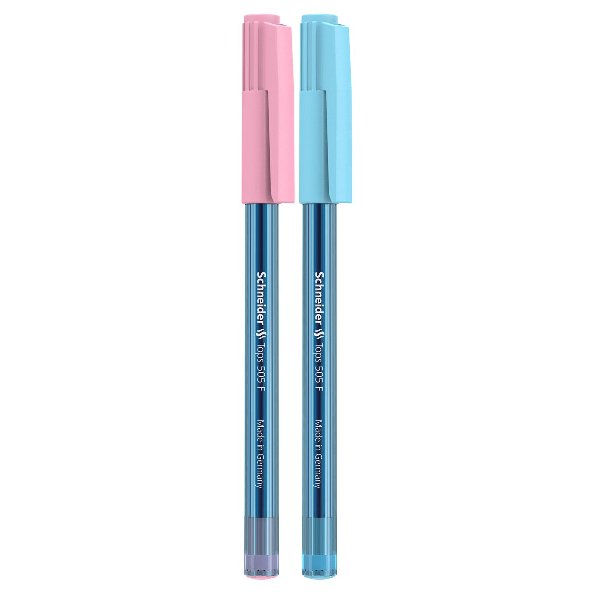 Ручка шариковая Schneider «Tops 505 F Bubble Gum» синяя, 0.8мм, прозрачный корпус
