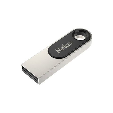 Флеш-диск 16 GB NETAC U278, USB 2.0, металлический корпус, серебристый/черный-20PN