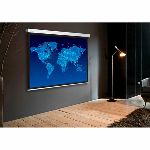 Экран Cactus Wallscreen CS-PSW-150×150, 150×150 см, 1:1, настенно-потолочный, белый