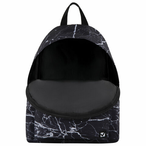 Рюкзак BRAUBERG универсальный, сити-формат, «Black marble», 20 литров, 41×32х14 см