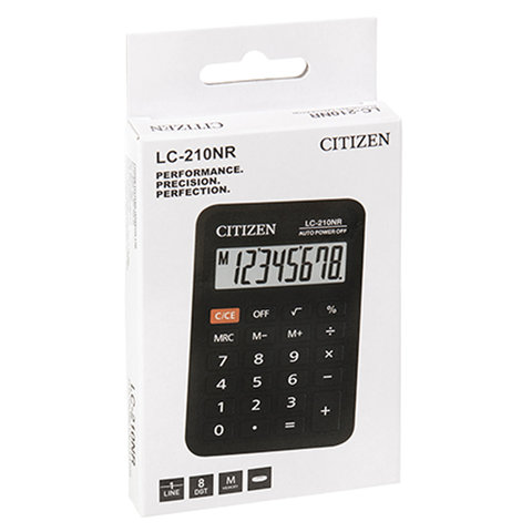 Калькулятор карманный CITIZEN LC-210NR (98×62 мм), 8 разрядов, питание от батарейки