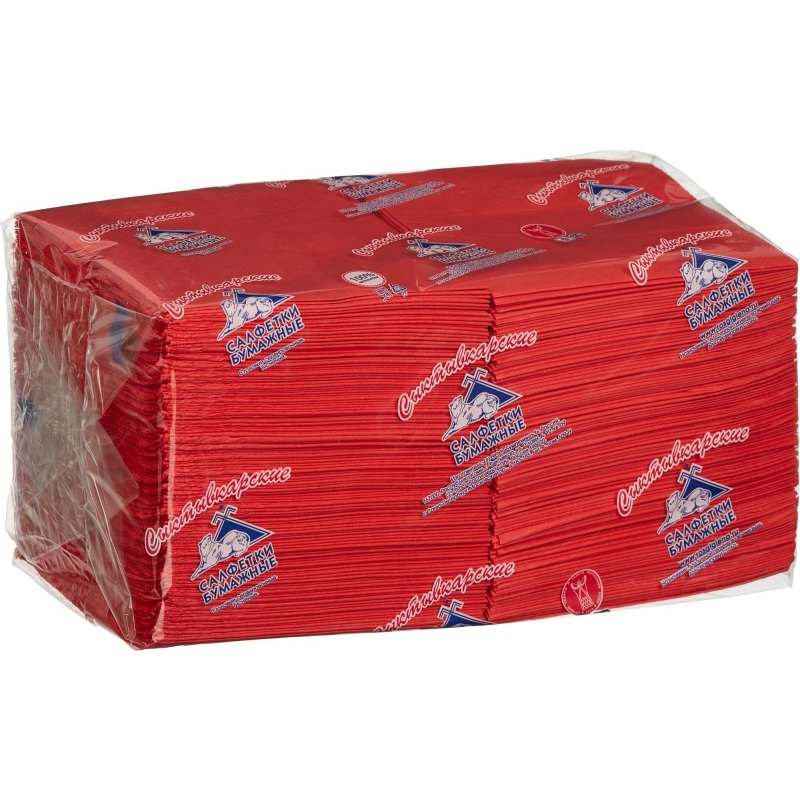 Салфетки Profi Pack 2 сл. 24×24 красные 250 шт./уп. 