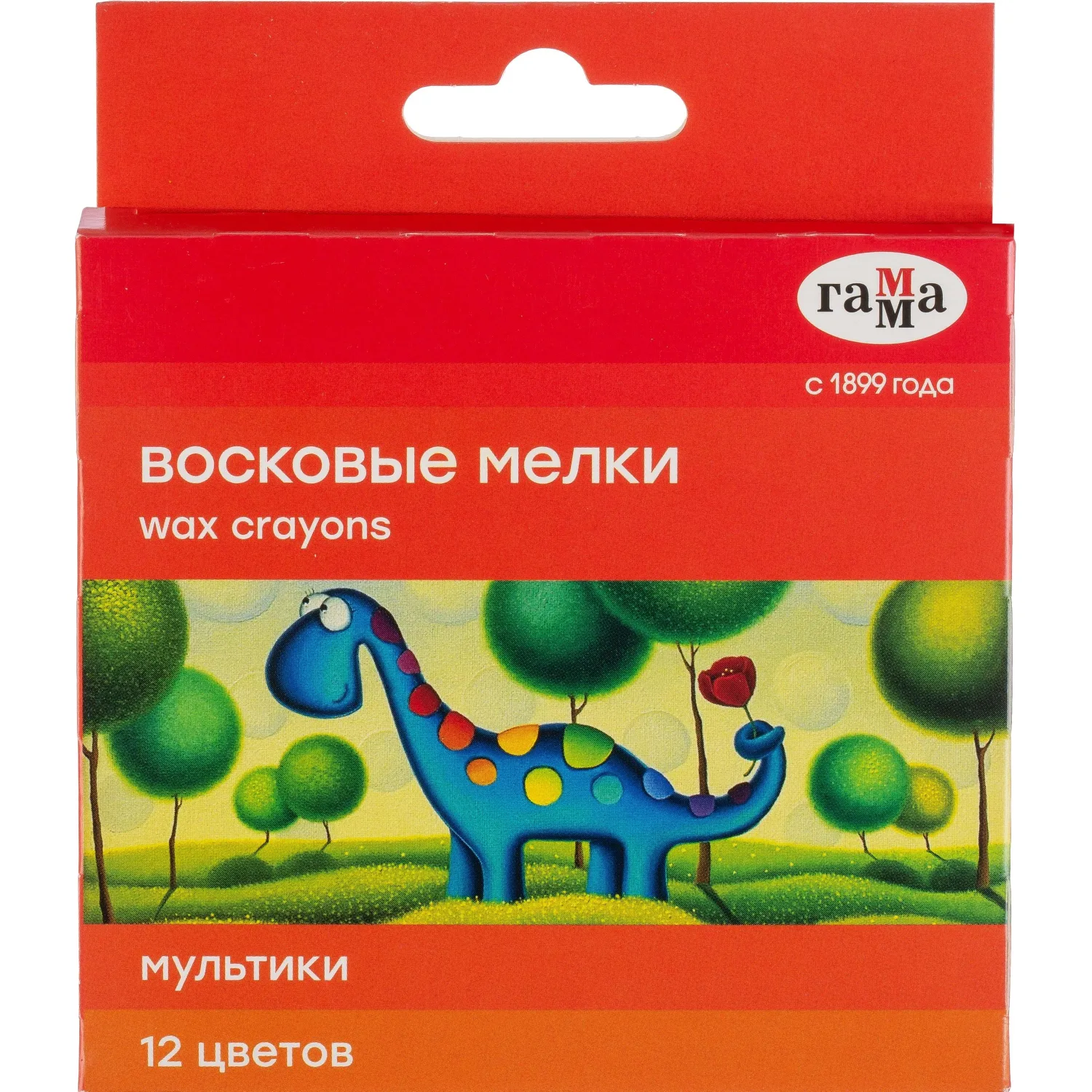 превью Мелки восковые Гамма Мультики круглые 12 цветов
