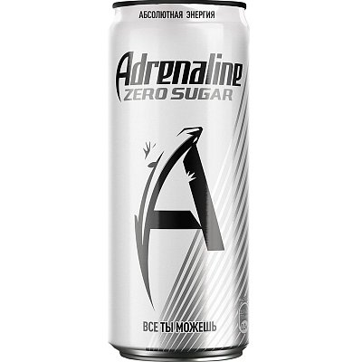 Напиток энергетический Adrenaline Rush без сахара СЭ, ж/б 0.25л