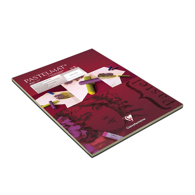 Альбом для пастели 12л. 300×400мм на склейке Clairefontaine «Pastelmat», 360г/м2, бархат, белый