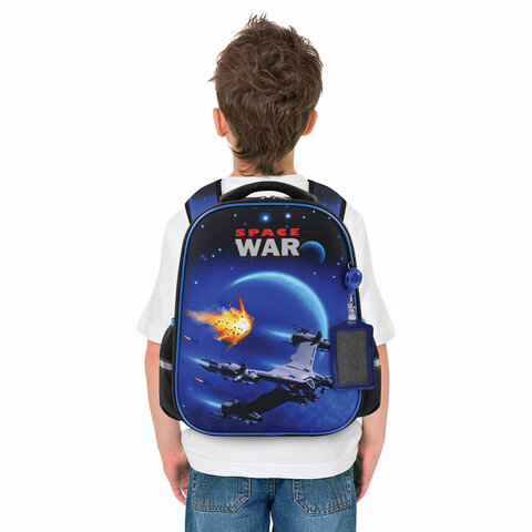 Ранец ЮНЛАНДИЯ LIGHT, 2 отделения, «Space war», 38×29х16 см
