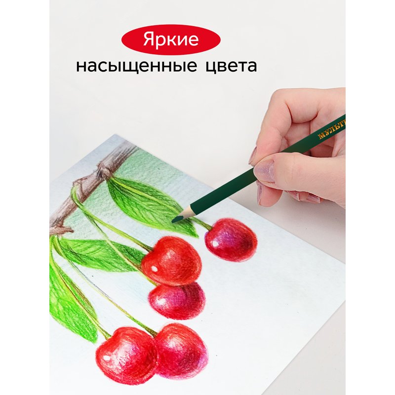 Карандаши цветные Гамма «Мультики», 6цв., трехгранные, заточен., картон. упак., европодвес