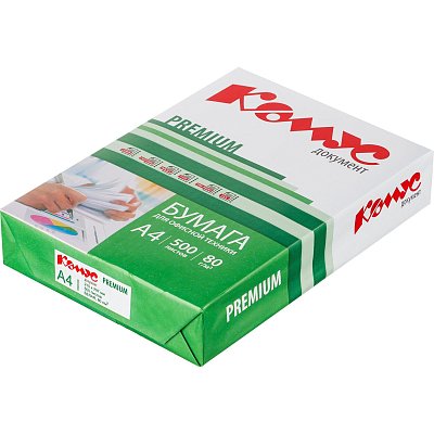 Бумага КОМУС ДОКУМЕНТ Premium(А4, марка А, 80 г/кв. м, 500 л)