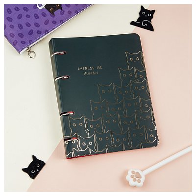 Тетрадь на кольцах А5, 100л., MESHU «Amazing cats», картон, матовая ламинация, выборочный УФ-лак