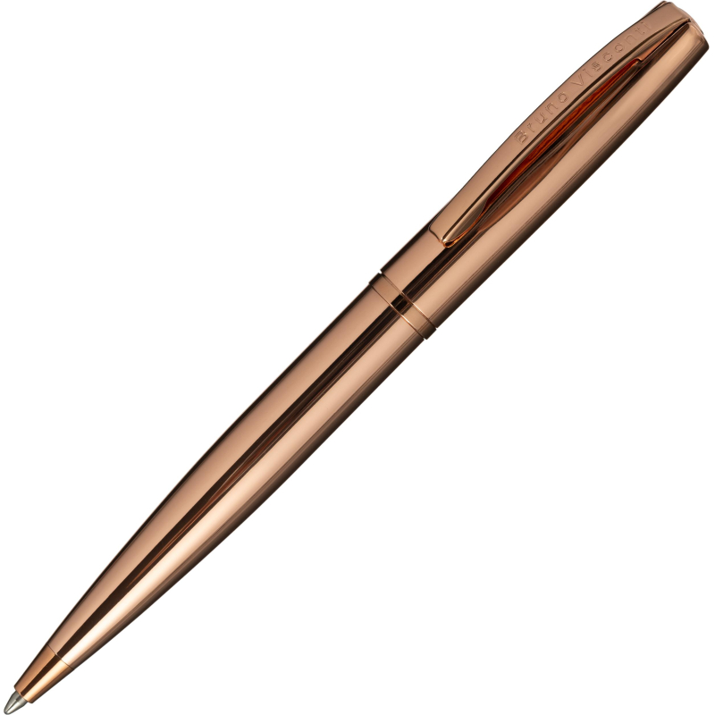 Ручка шариковая автомат. SIENNA 1мм, синяя, корп. роз золото, в фут. 20-0356/13