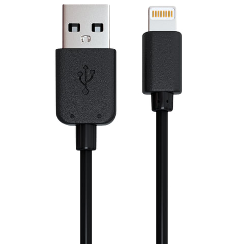 превью Кабель USB 2.0-Apple Lightning, 1 м, RED LINE, для подключения IPhone (IPad), черный