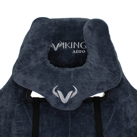 Кресло компьютерное Zombie VIKING KNIGHT, 2 подушки, ткань, синее