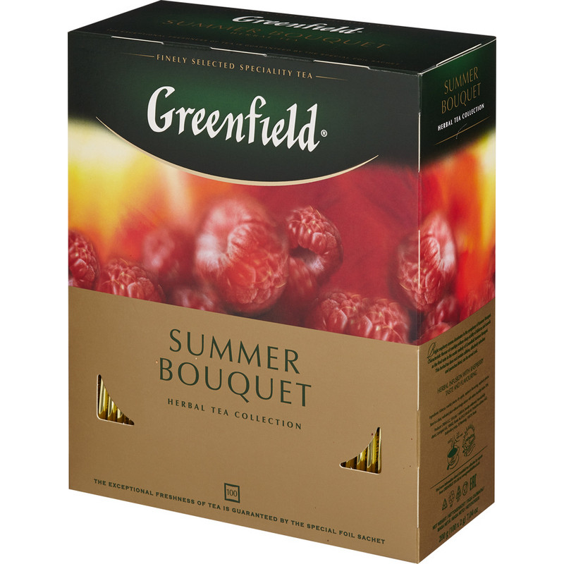 Чай Greenfield Summer Bouquet фруктов.фольгир. 100 пак/уп