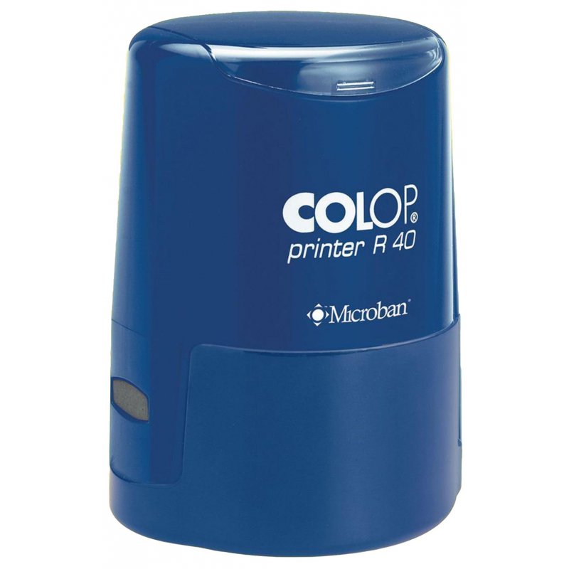 Оснастка для печати круглая Colop Printer R40 Microban 40 мм с крышкой синяя