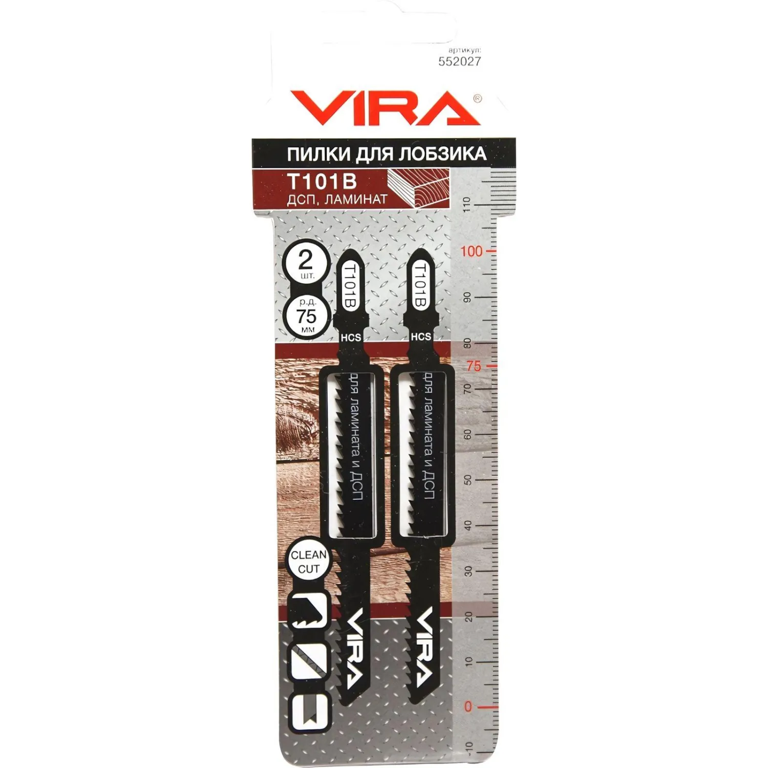 превью Пилка для лобзика Vira Rage T101B 2 штуки (552027)