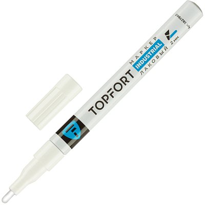 Маркер лаковый TOPFORT Industrial 2 мм белый