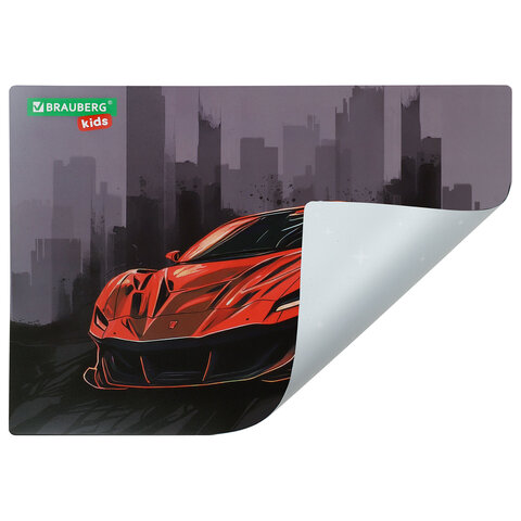 Настольное покрытие BRAUBERG KIDS, А3+, пластик, 46×33 см, «Red car»