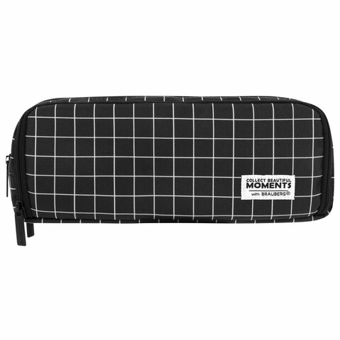 Пенал-органайзер BRAUBERG, 2 откидные планки, полиэстер, 23×9×7 см, «Checkered»