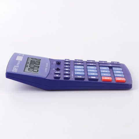 Калькулятор настольный STAFF STF-888-12-BU (200×150 мм) 12 разрядов, двойное питание, СИНИЙ, 250455