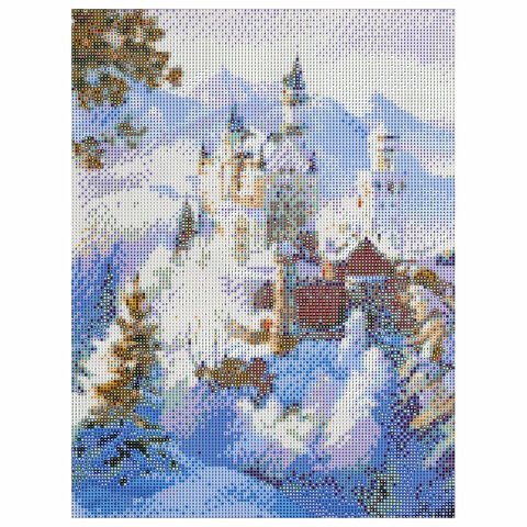 Картина стразами (алмазная мозаика), 30×40 см, ОСТРОВ СОКРОВИЩ «Замок», без подрамника