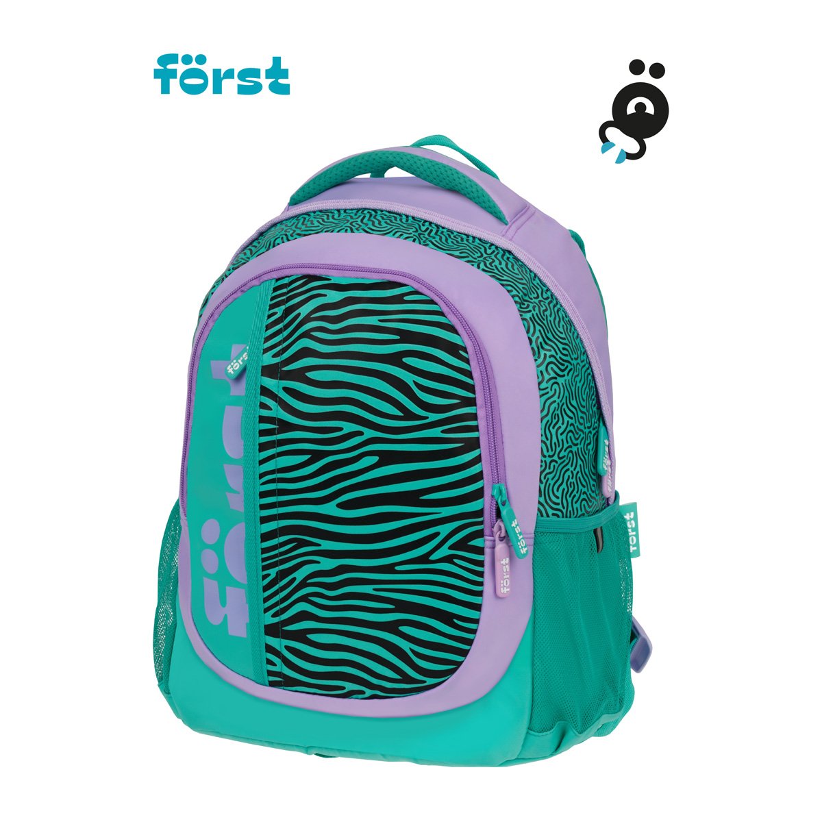 Рюкзак Först F-Trend «Animal pattern» 40×29×18 см, 2 отделения, 3 кармана, эргономичная спинка