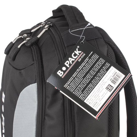 Рюкзак B-PACK «S-04» (БИ-ПАК) универсальный, с отделением для ноутбука, влагостойкий, черный, 45×29×16 см