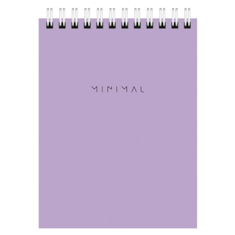 Блокнот МАЛЫЙ ФОРМАТ А6 108×145 мм, 40 л., гребень, картон, клетка, BRAUBERG «Minimal Pastel»