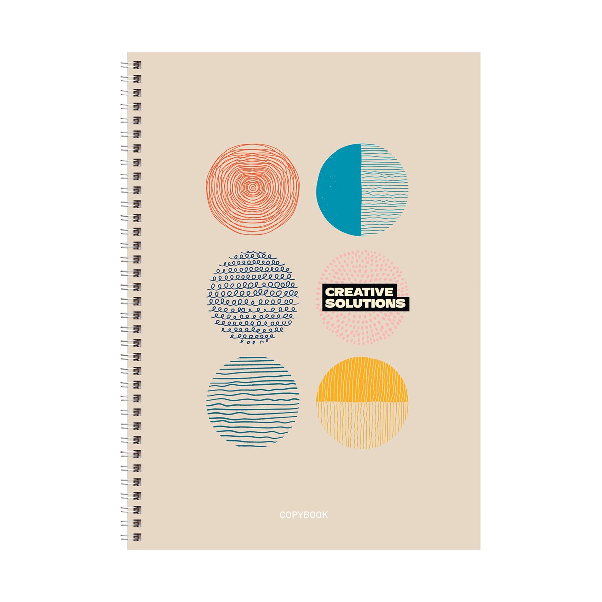 Тетрадь 80л., А4, клетка, на гребне BG «Creative solutions»