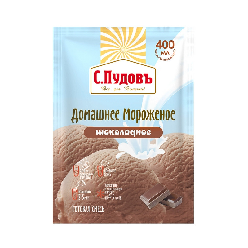 превью Смесь С. Пудовъ Мороженое домашнее шоколадное 70 г