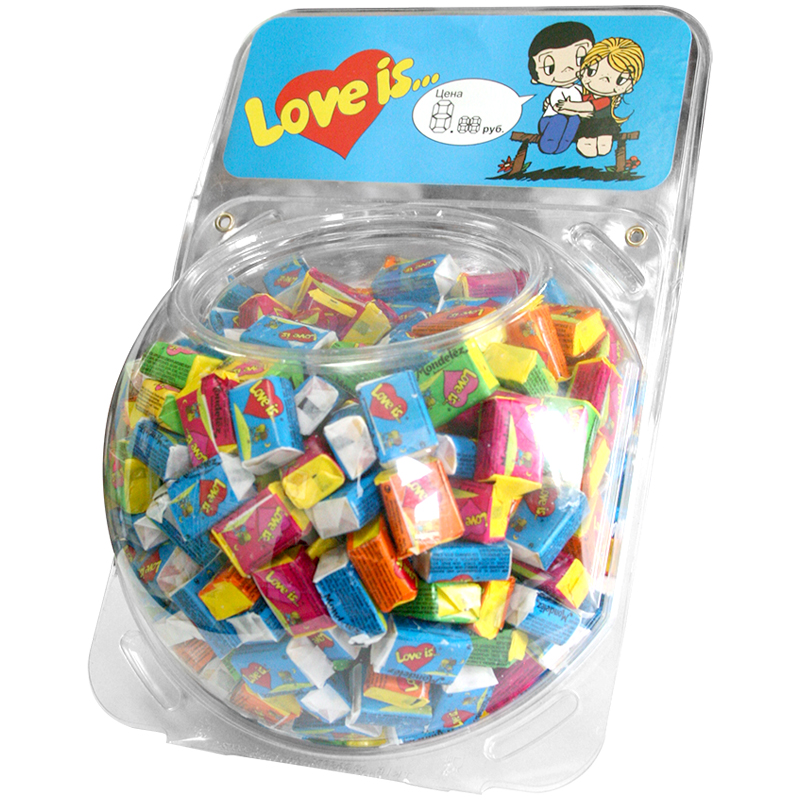 превью Жевательная резинка Love is…, микс-вкус, 4.2г (упаковка сфера большая)