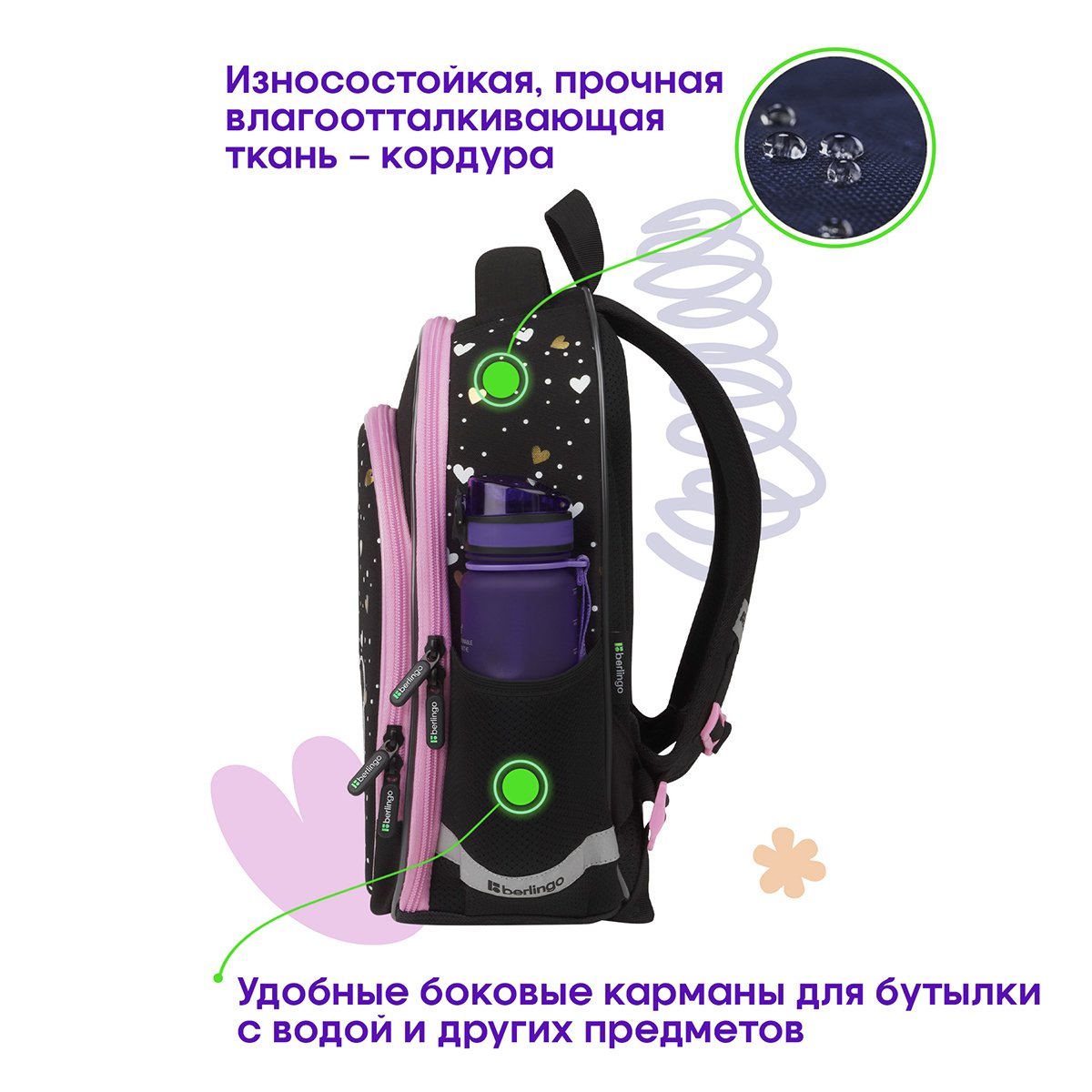 Ранец Berlingo Expert Plus «Cool panda» 38×29×15см, 2 отделения, 2 кармана, анатомическая спинка