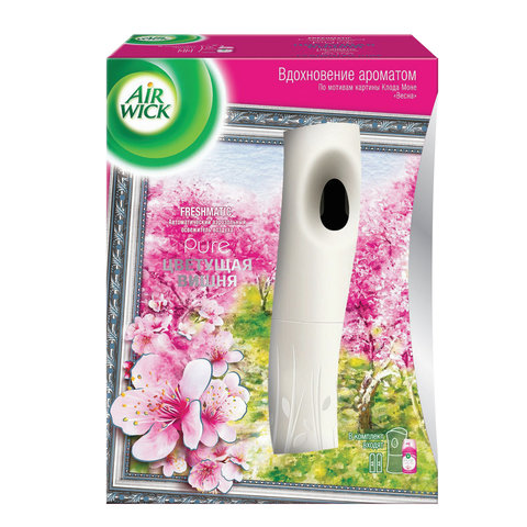 Автоматический освежитель воздуха Air Wick Pure + сменный баллон Цветущая вишня 250 мл