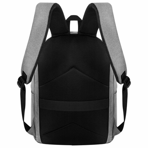 Рюкзак HEIKKI ACTIVE (ХЕЙКИ) универсальный, отделение для ноутбука, USB-порт, серый, 44×31х14 см