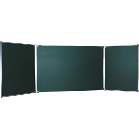 превью Доска для мела магнитная BOARDSYS, 100×170/340 см, 3-элементная, 5 рабочих поверхностей, зеленая