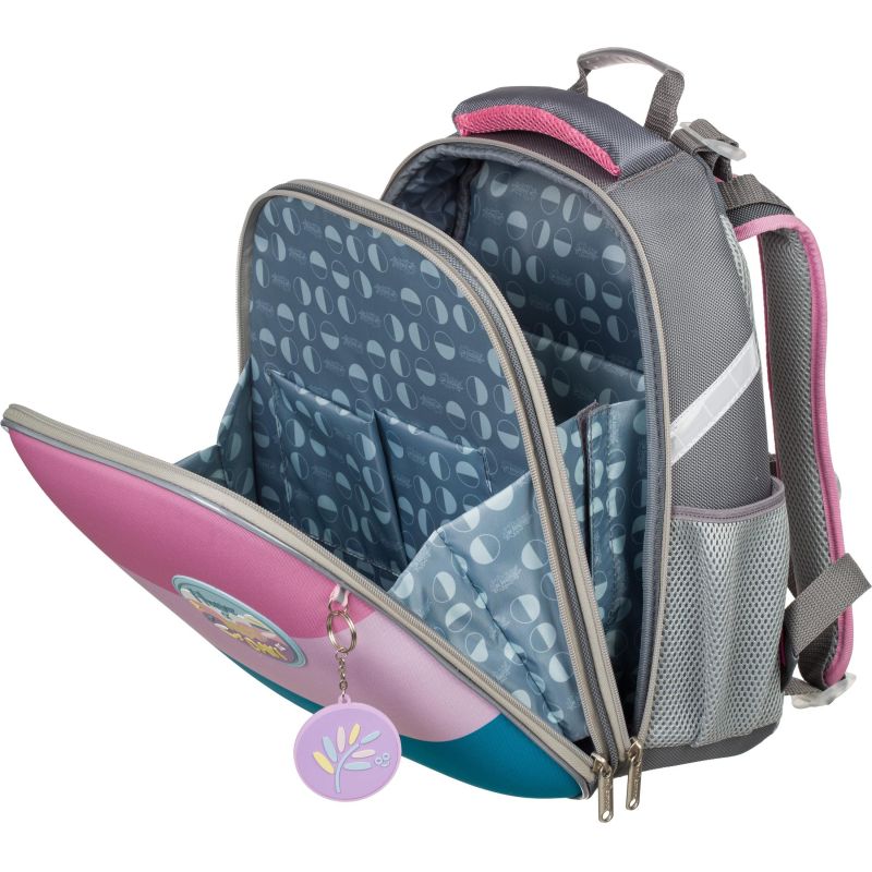 Ранец №1School Basic Casual роз+голуб, 2 отд., эргоном. спинка