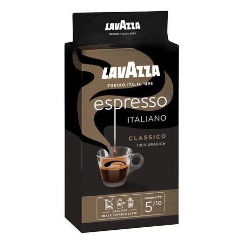 превью Кофе молотый LAVAZZA (Лавацца) «Caffe Espresso», натуральный, 250 г, вакуумная упаковка