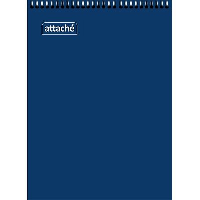 Блокнот Attache А6 60 листов синий в клетку на спирали (100x145 мм)