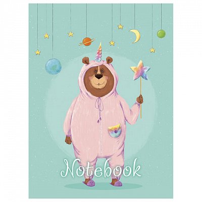 Блокнот МАЛЫЙ ФОРМАТ (105×152 мм), А6, 40 л., гребень, фольга, TWIN лак, клетка, «МИКС 5» (8 видов), 099050