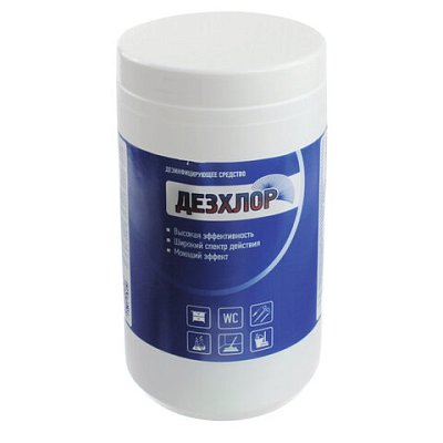 Средство дезинфицирующее 1 кгДЕЗХЛОРхлорные таблетки 300 шт. банка